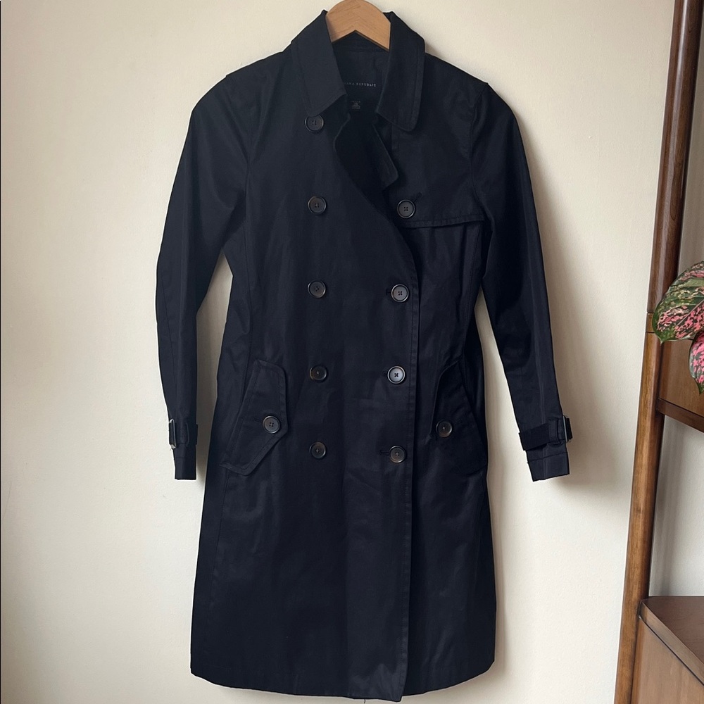 Banana Republic Classic Black Trench Coat